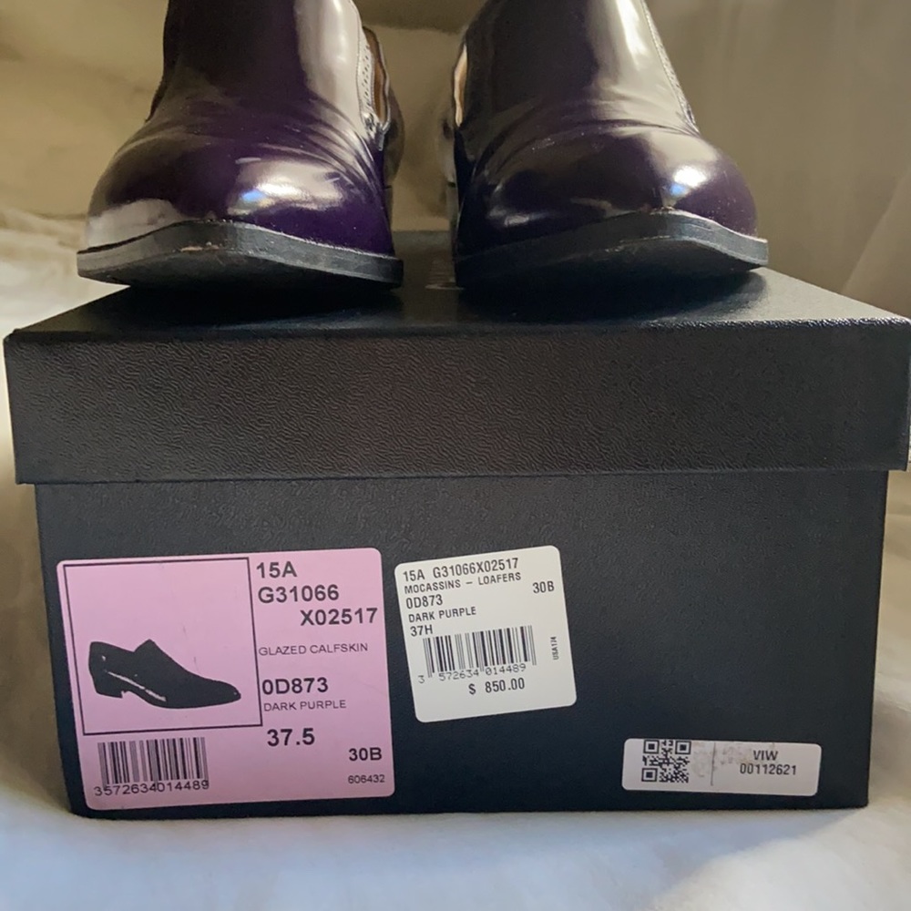 Chanel Dark Plum Calfskin Loafers I Size 7.5 - Picture 12 of 14